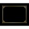 Geographics Document Cover, Gold Foil, Black Linen Texture, Pack of 6